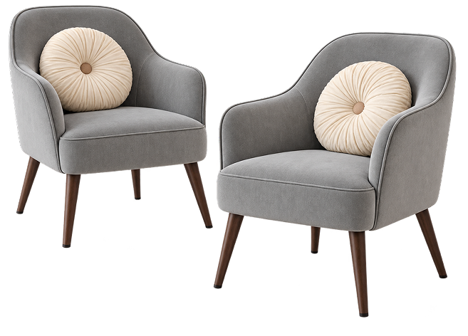 Modern Curved Arm Chair