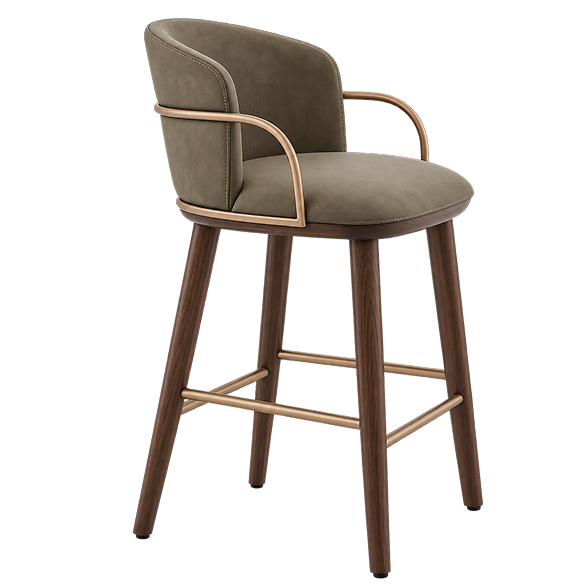 Contemporary Upholstered Bar Stool