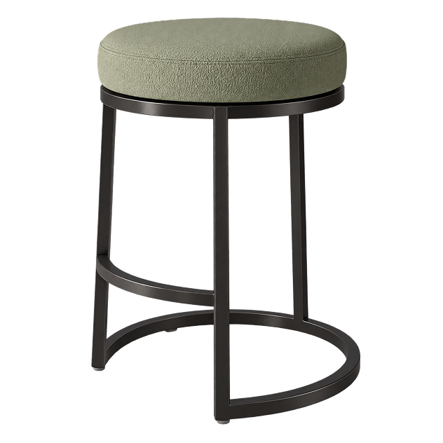 Contemporary Round Upholstered Bar Stool