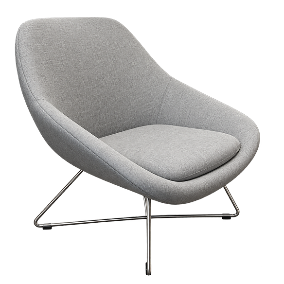 Contemporary High-Back Lounge Armchair