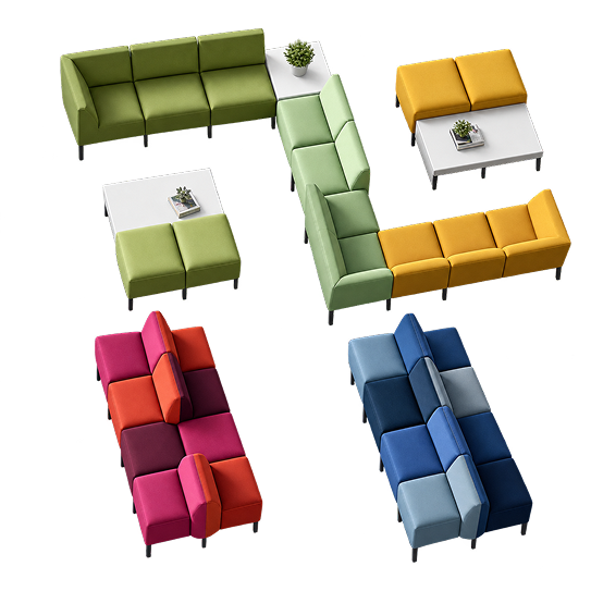 Modular Collaborative Lounge Seating System