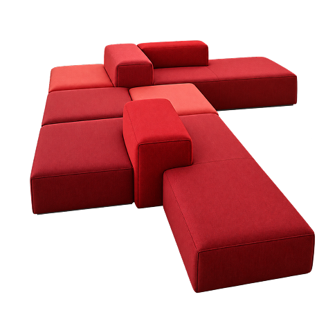 Cross-Configuration Modular Lounge Seating