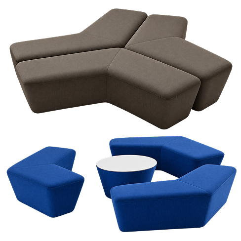 Curved Modular Restaurant Booth Sofa