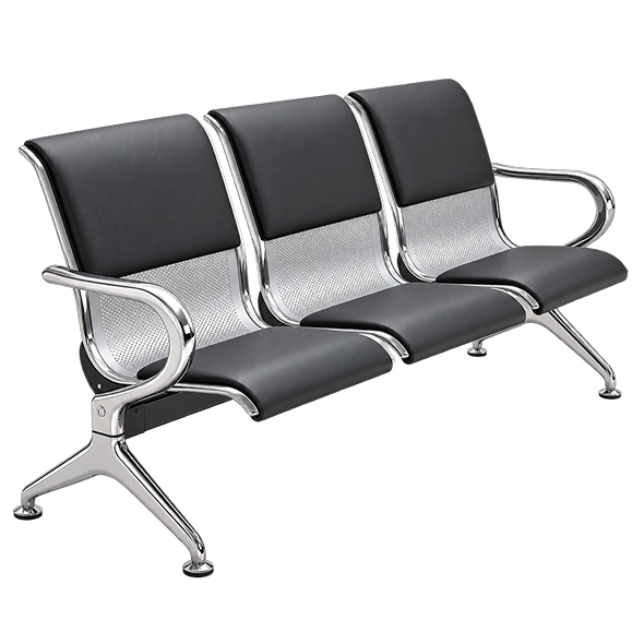 2-Seater Stainless Steel Airport Waiting Chair
