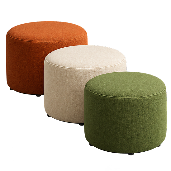 Contemporary Hexagonal Upholstered Ottoman