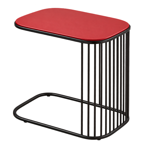 Square Wooden Café Table with Metal Frame