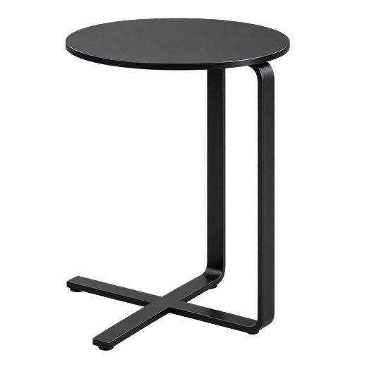 Round C-Shaped Side Table / Sofa Table