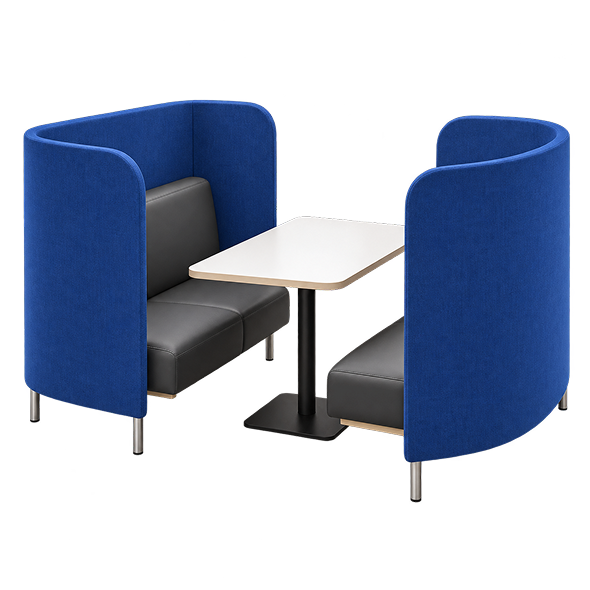 Four-Person High-Back Acoustic Meeting Booth
