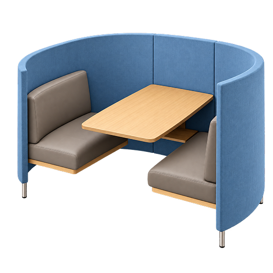 Four-Person Curved Acoustic Meeting Booth