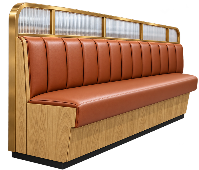 Aurelio Brass Luxury Booth Seating