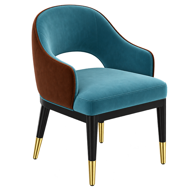 Azure Luxe Café Chair