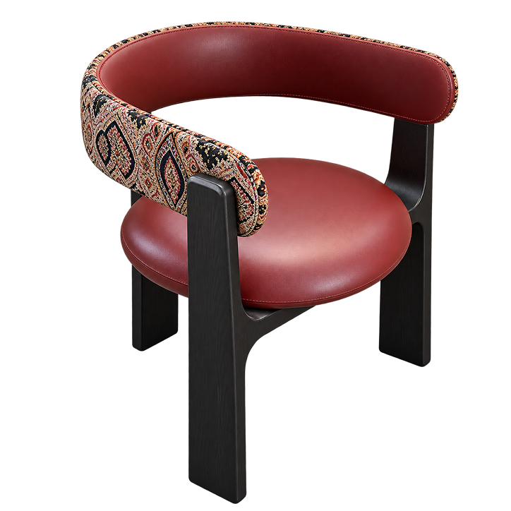 Burgundy Paisley Café Chair