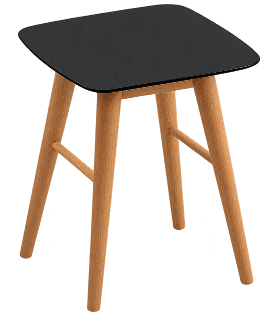 Nordic Black Oak Café Table