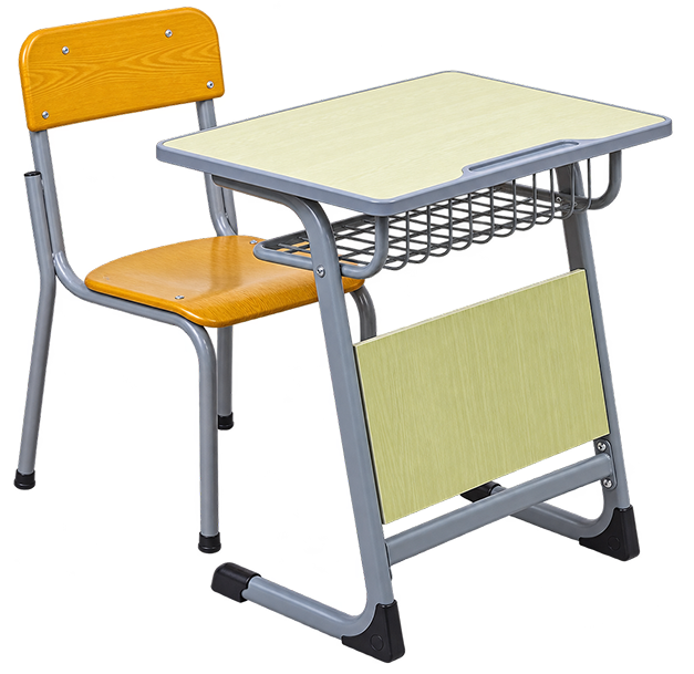Classic Wooden School Desk Chair Set