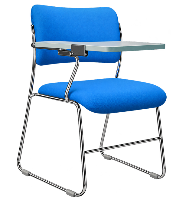 Modern Blue Classroom Chair with Tablet Desk