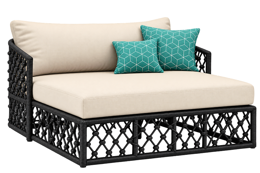 Elia Outdoor Sunbed with Side Table
